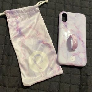 Loopy case for iPhone X purple marble